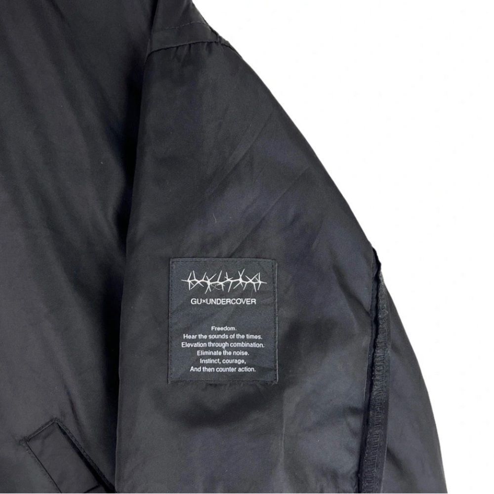 Jun Takahashi x Undercover GU Freedom Noise Black Bomber Jacket Mens S size - Picture 2 of 7